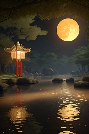 神秘古都璀璨之夜光影交错