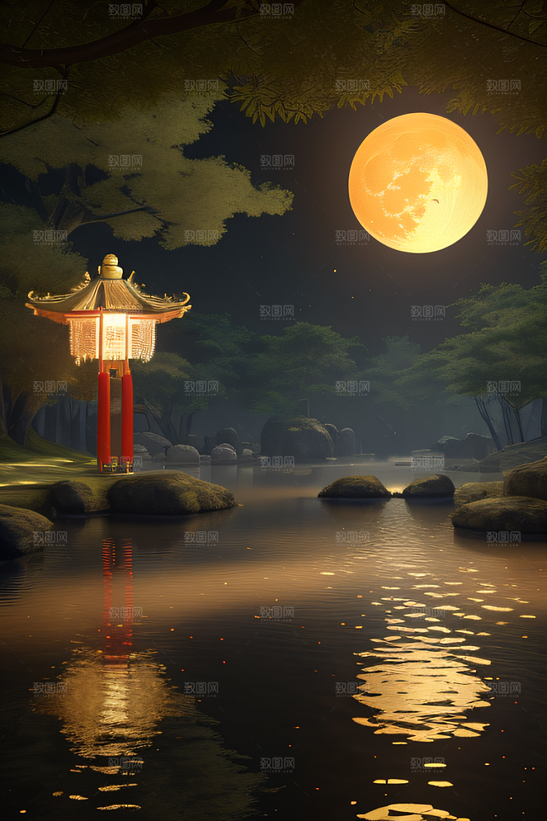 神秘古都璀璨之夜光影交错