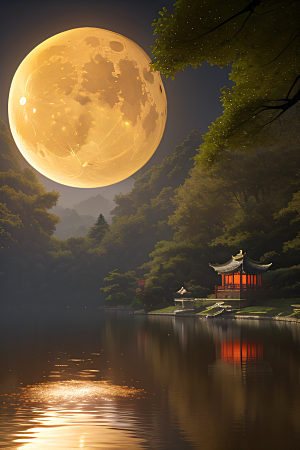 神秘古都璀璨之夜光影交错