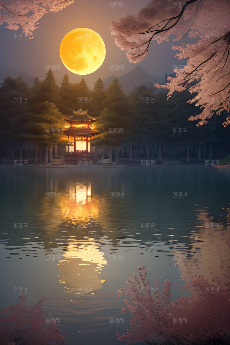 神秘古都璀璨之夜光影交错