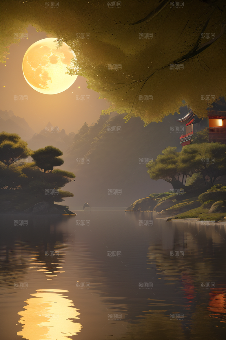 神秘古都璀璨之夜光影交错