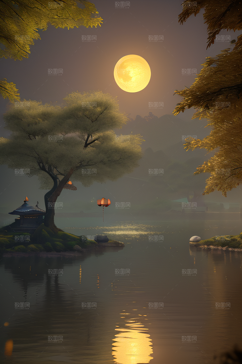 神秘古都璀璨之夜光影交错