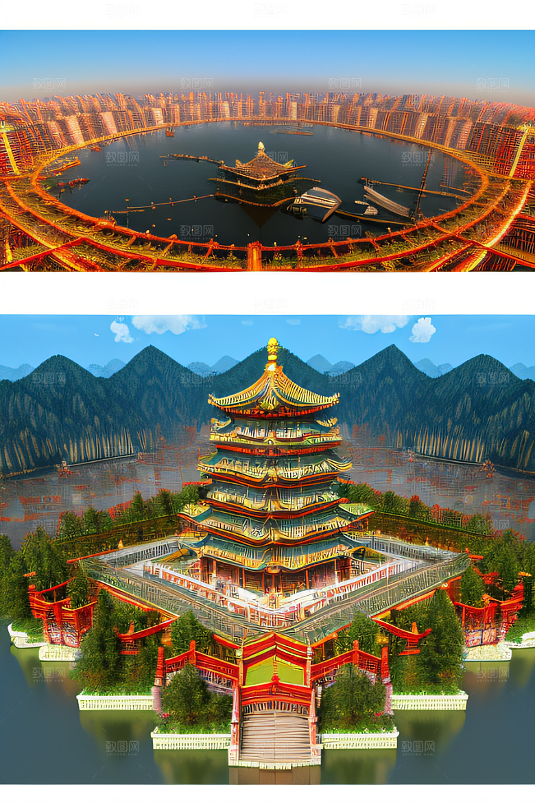 天宫幻境迷人可爱的奇幻场景