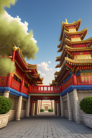 天宫乐园迷人可爱的场景