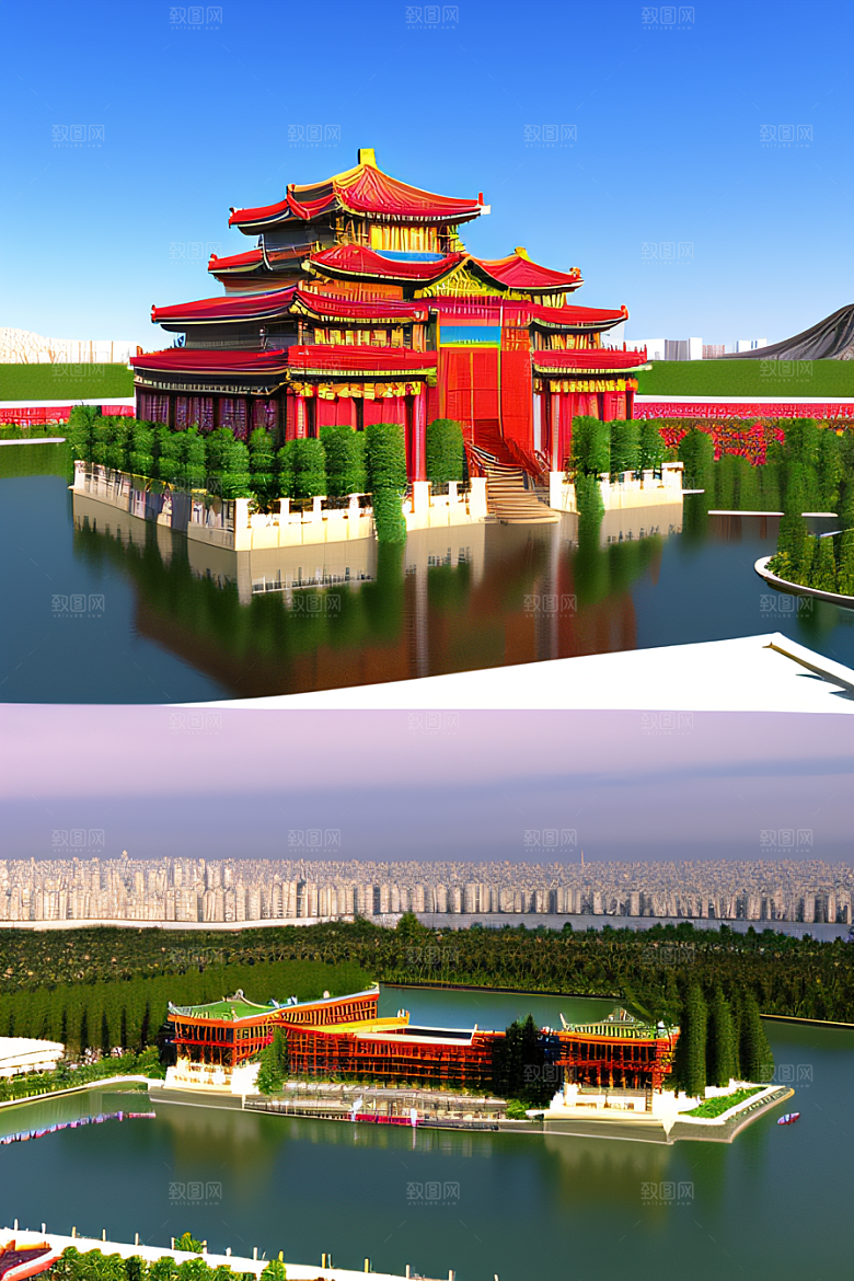 天宫乐园迷人可爱的场景