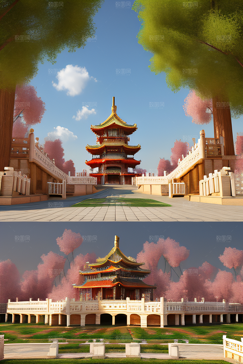 天宫乐园迷人可爱的场景