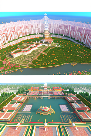 天宫乐园迷人可爱的场景