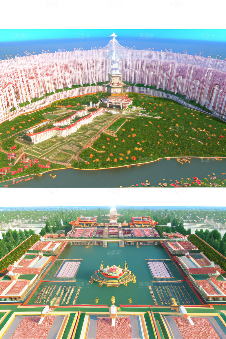 天宫乐园迷人可爱的场景