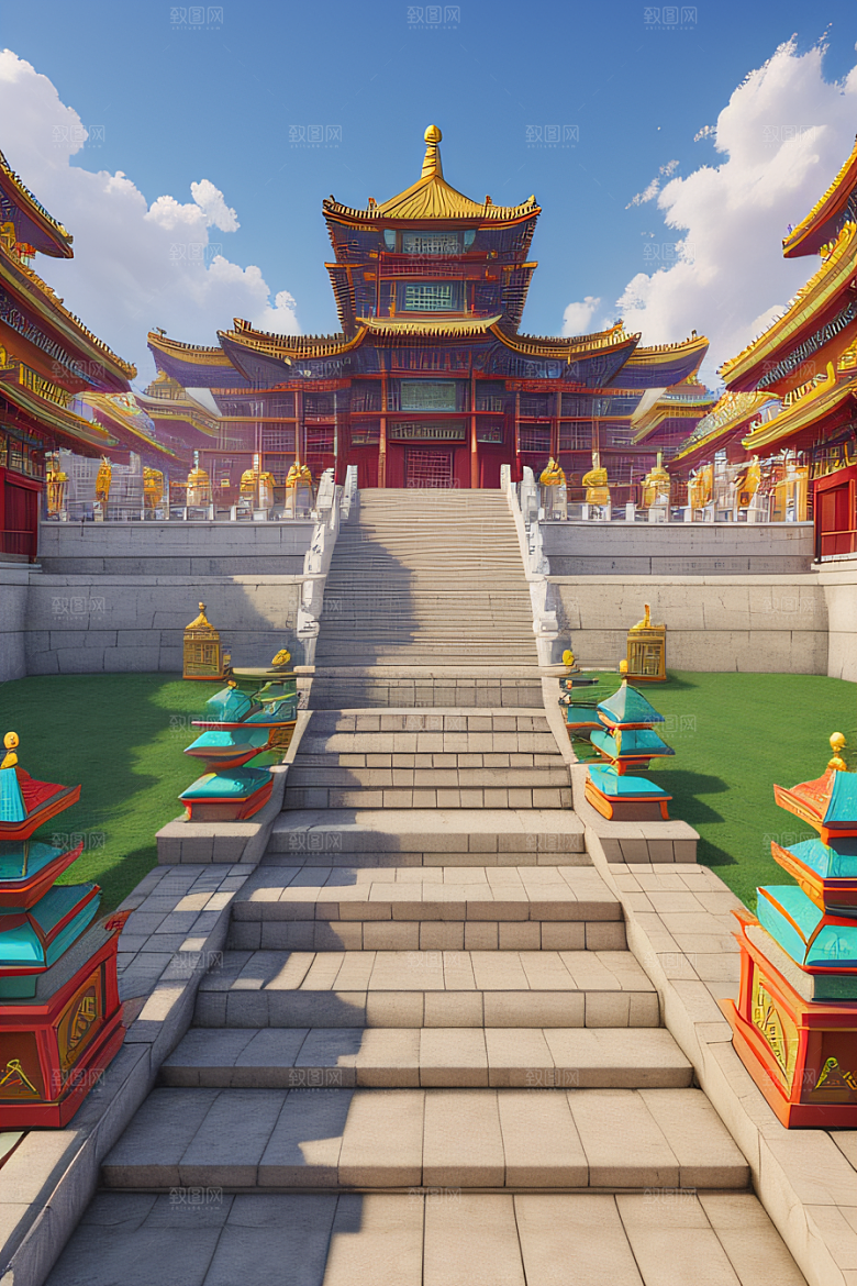 心动乐园迷人的天宫场景