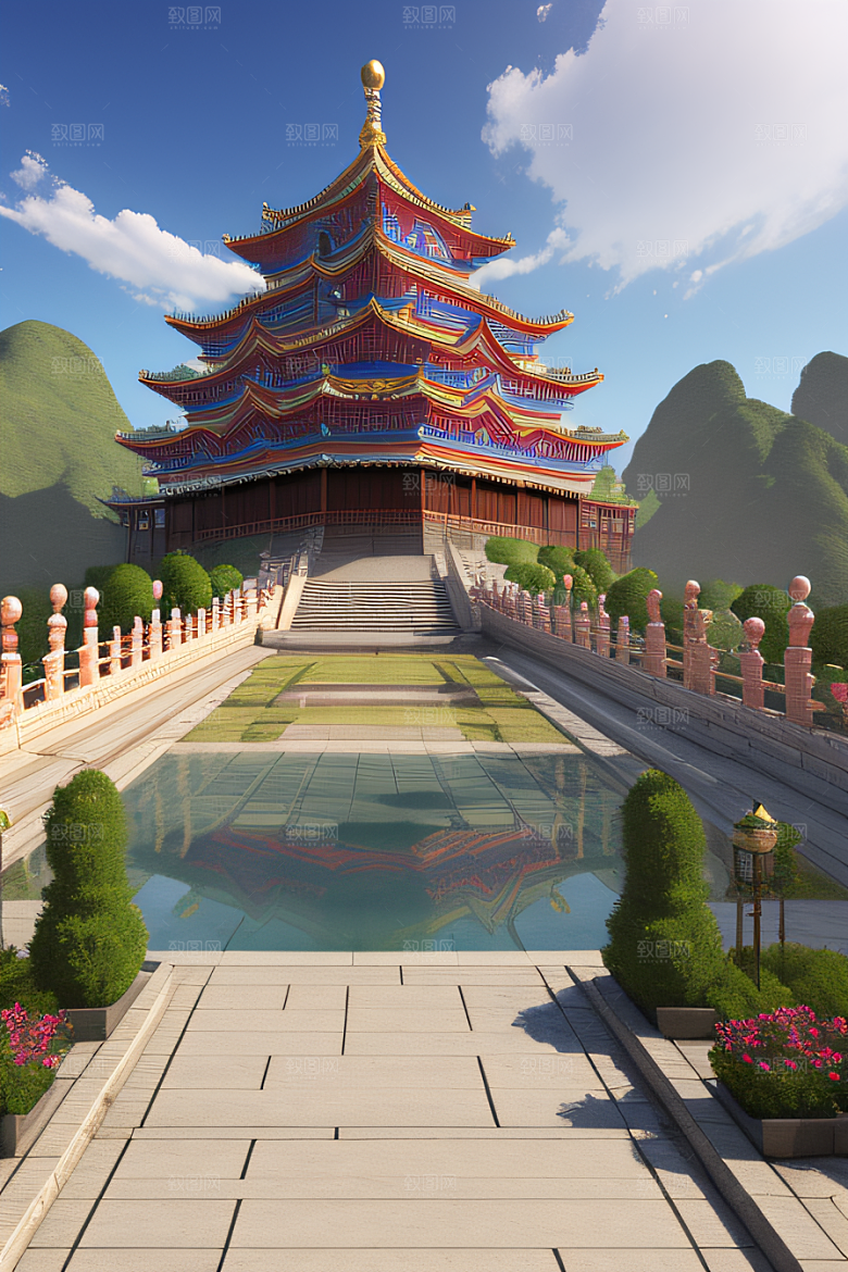 心动乐园迷人的天宫场景
