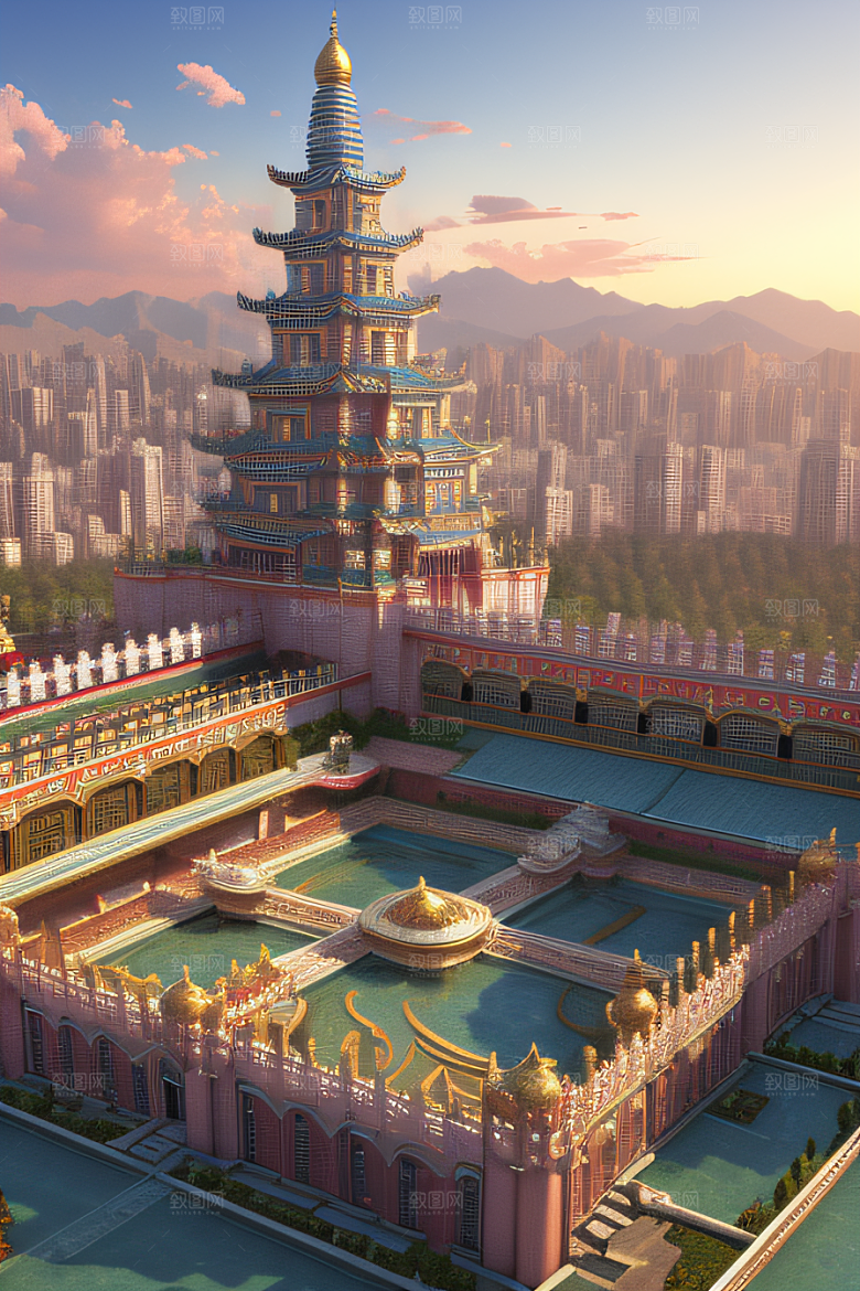 天宫幻境迷人可爱的奇幻场景