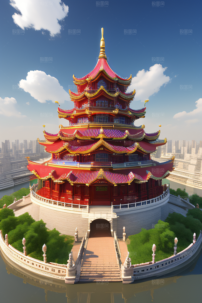 仙境之城可爱的天宫