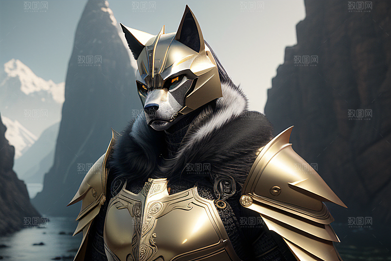 复杂金银金属设计3D呈现