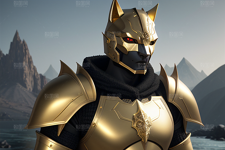 复杂金银金属设计3D呈现