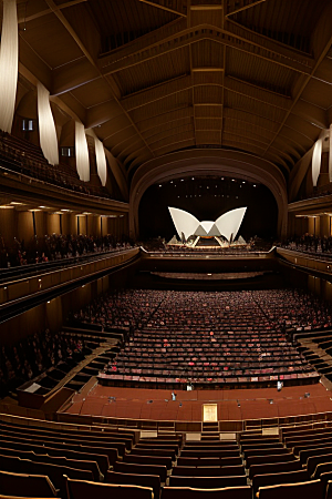 悉尼歌剧院的美丽轮廓