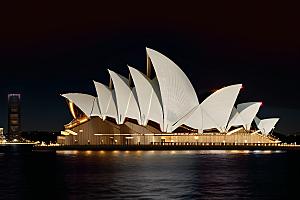 远看悉尼歌剧院的壮观景象