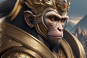 华丽猴王之铠甲细节金属纹饰设计