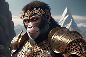 华丽猴王之铠甲细节金属纹饰设计