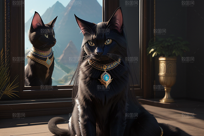 猫神之威庄严的人形女神巴斯特