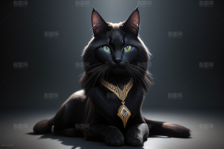 猫神之威庄严的人形女神巴斯特