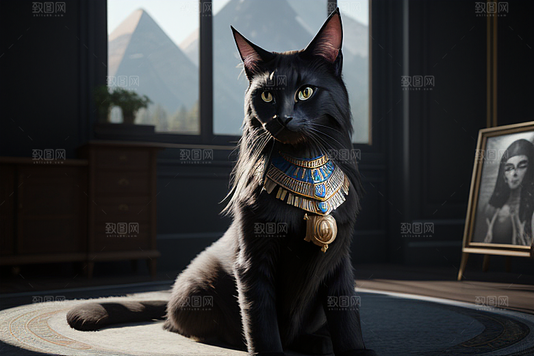 猫神之威庄严的人形女神巴斯特