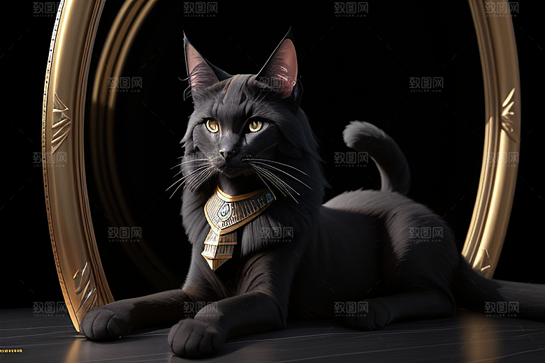 猫神之威庄严的人形女神巴斯特