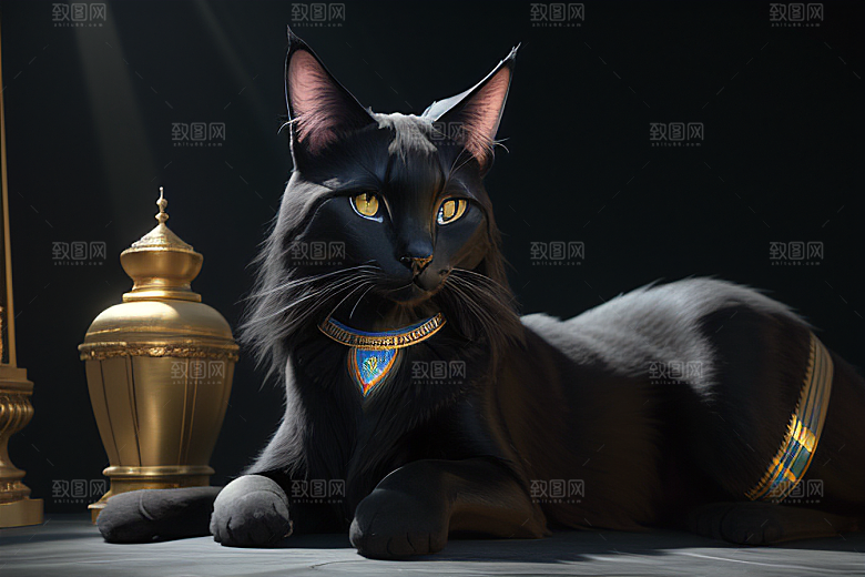 猫神之威庄严的人形女神巴斯特