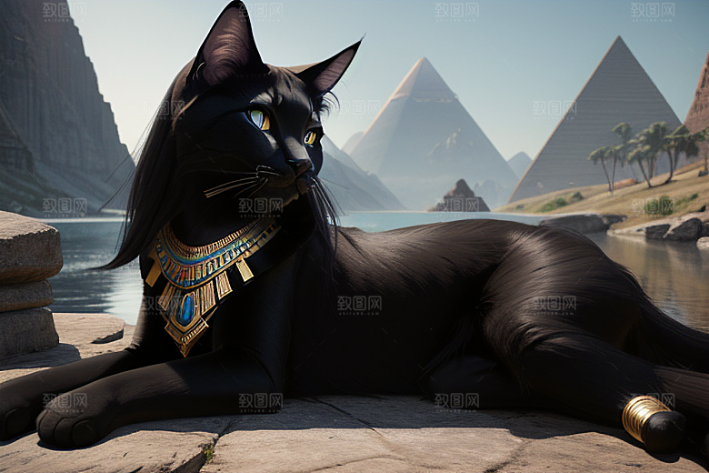 猫神之威庄严的人形女神巴斯特