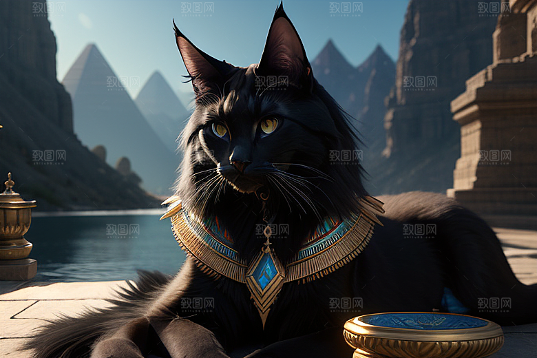 猫神之威庄严的人形女神巴斯特
