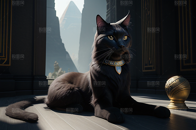猫神之威庄严的人形女神巴斯特