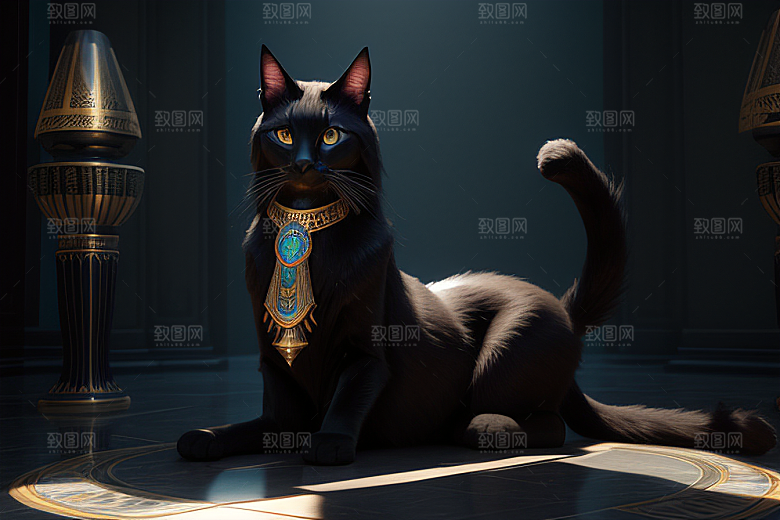 猫神之威庄严的人形女神巴斯特