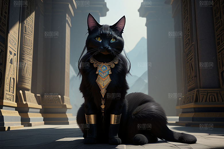 猫神之威庄严的人形女神巴斯特