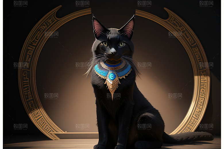 猫神之威庄严的人形女神巴斯特