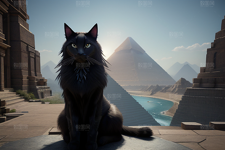 猫神之威庄严的人形女神巴斯特