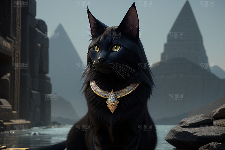 猫神之威庄严的人形女神巴斯特