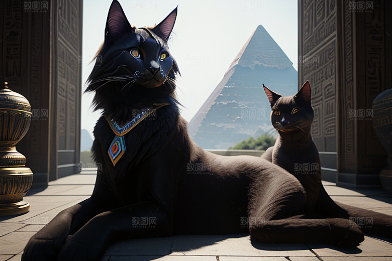 猫神之威庄严的人形女神巴斯特