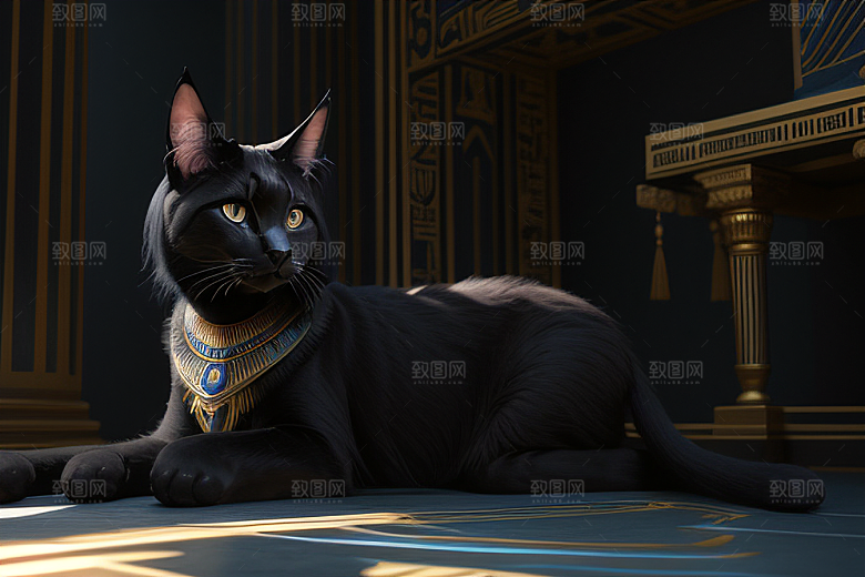 猫神之威庄严的人形女神巴斯特