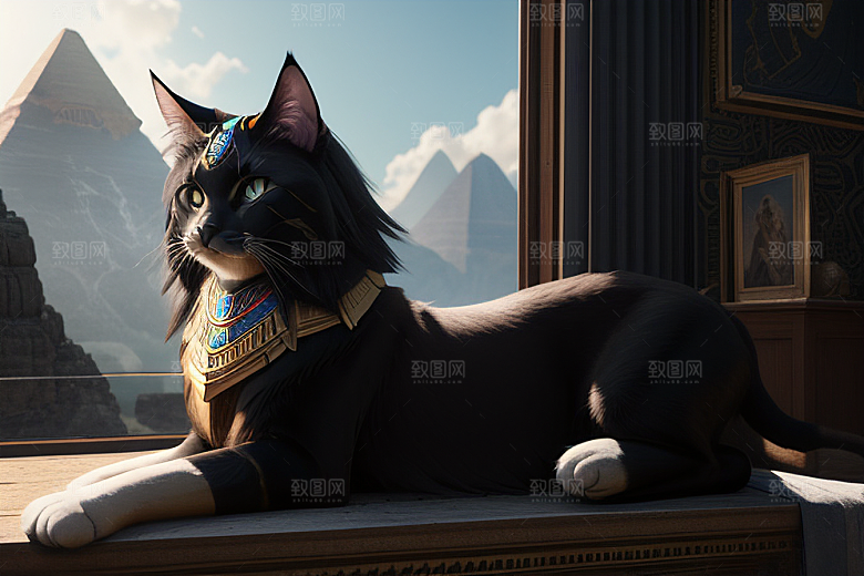 猫神之威庄严的人形女神巴斯特