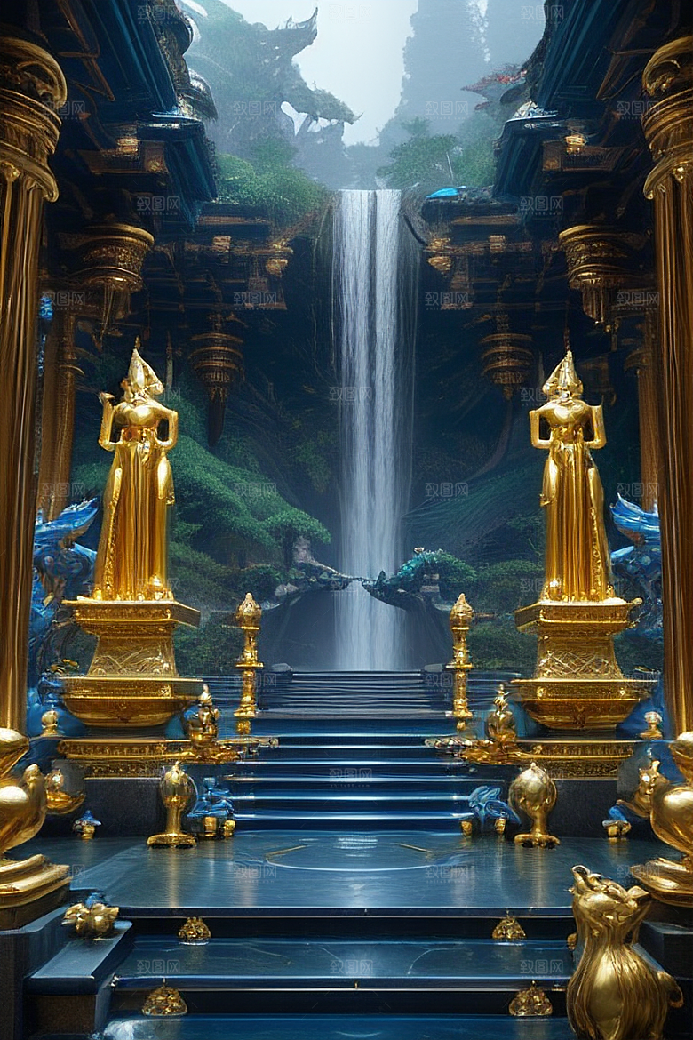 幻想建筑中的量子宫殿之美