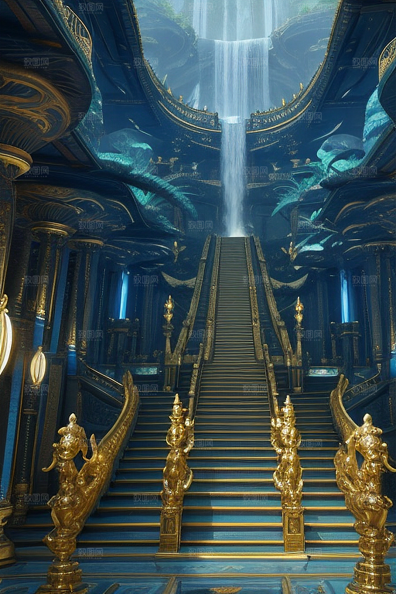 幻想建筑中的量子宫殿之美