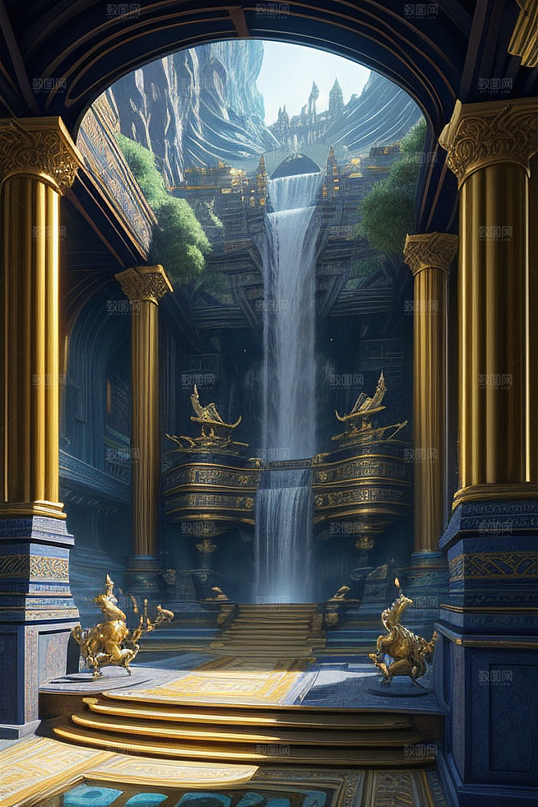 幻想建筑中的量子宫殿之美