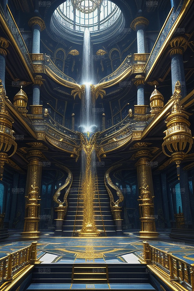 幻想建筑中的量子宫殿之美