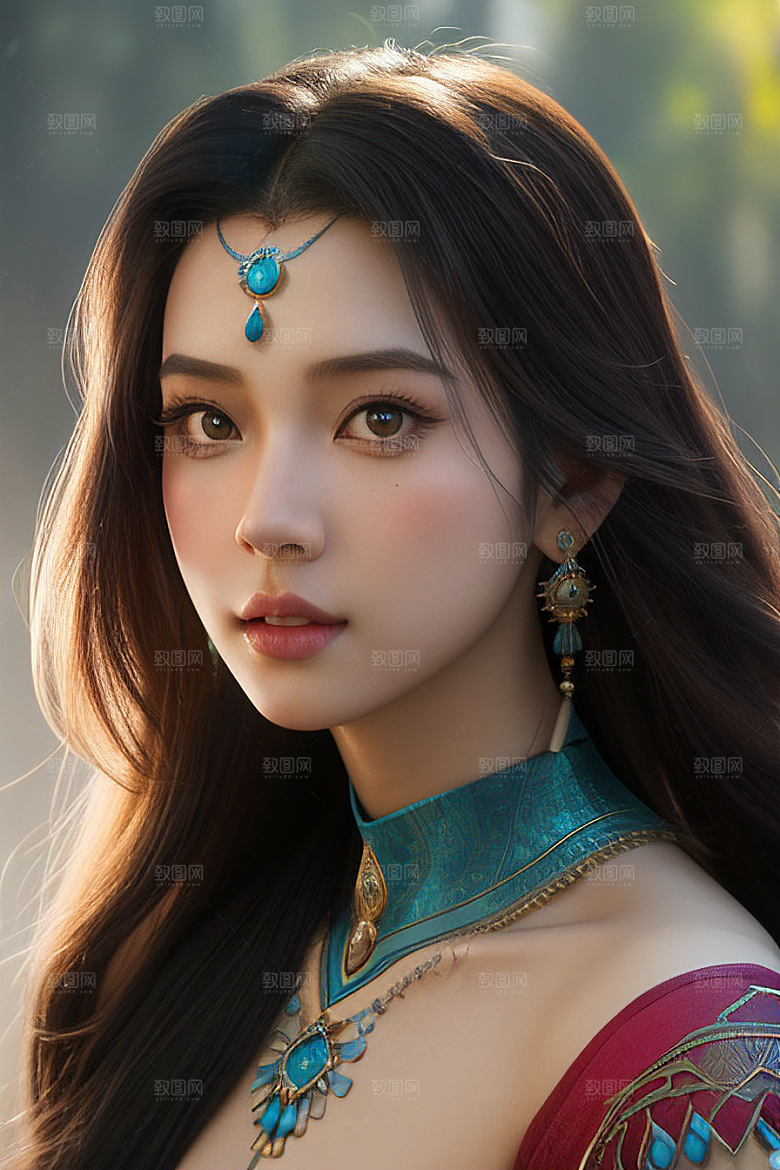 仙气茉莉地平线零之曙光风格半身美照