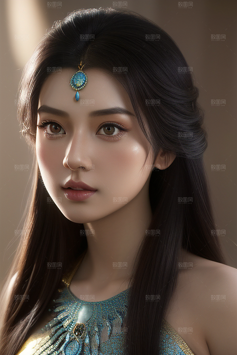 仙气茉莉地平线零之曙光风格半身美照