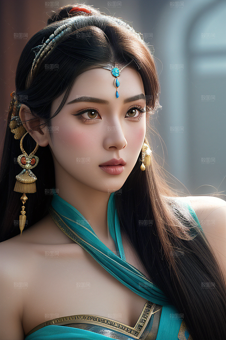 仙气茉莉地平线零之曙光风格半身美照