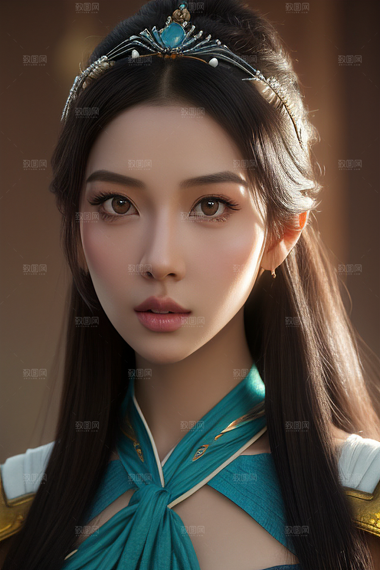 仙气茉莉地平线零之曙光风格半身美照