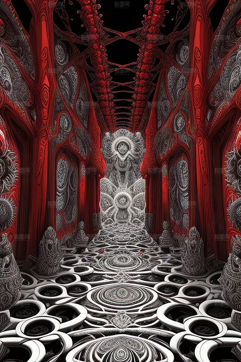 黑白红幻想超写实与超现实的完美交织
