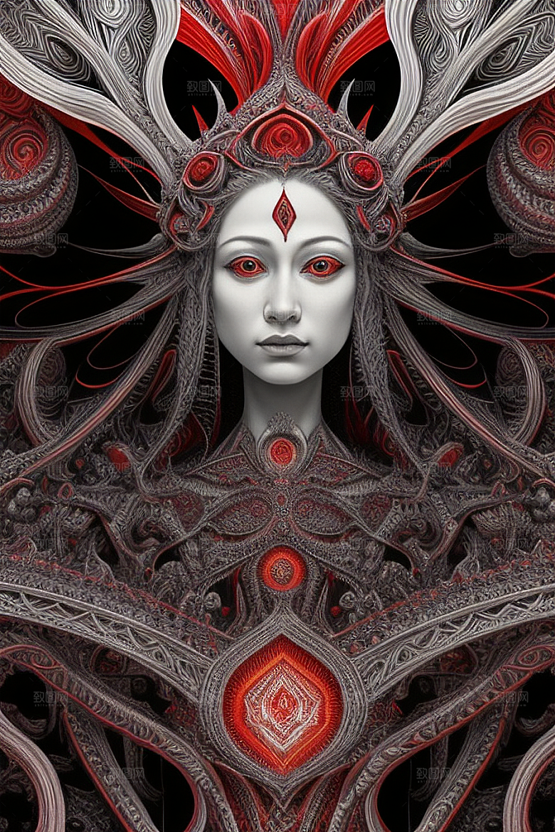 黑白红幻想超写实与超现实的完美交织