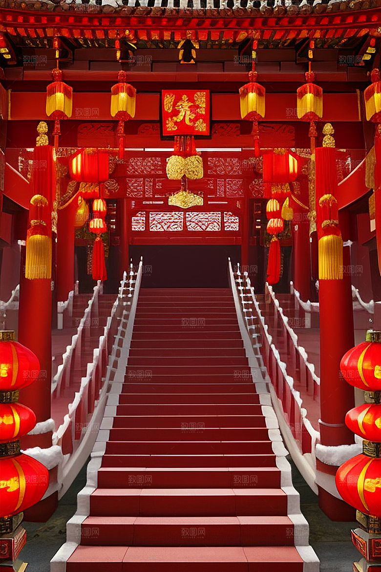 喜庆婚礼浪漫场景梦幻装扮