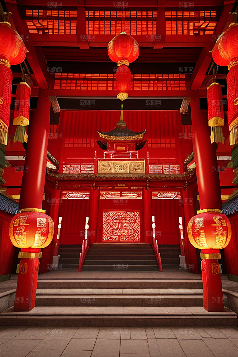 喜庆婚礼浪漫场景梦幻装扮